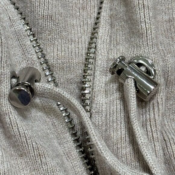 Women's Beige Zip-Up Jacket - Picture 4 of 8